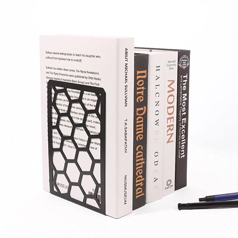 Newly Newly Honeycombs Bookends Metal Bookcase Strong Sturdy Book Divider Decorative Holder for Home Office
Newly Newly Honeycombs Bookends Metal Bookcase Strong Sturdy Book Divider Decorative Holder for Home Office