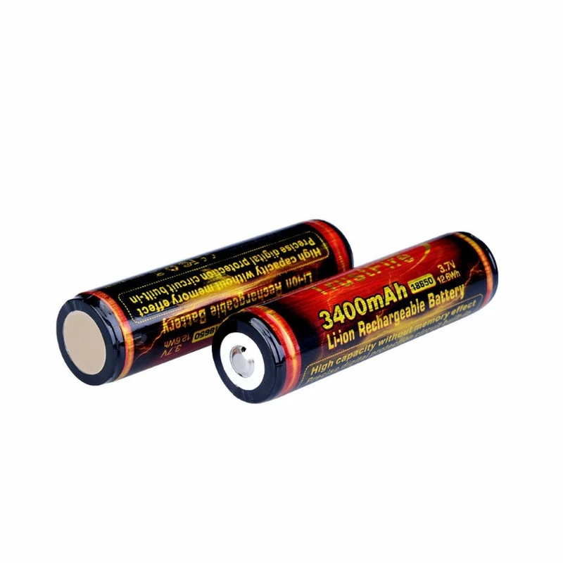 2Pcs Button Top 18650 3000mAh/3400mAh Li-ion 3.7V Rechargeable Lithium Battery for LED Flashlights Speaker DIY Power Bank Fan
2Pcs Button Top 18650 3000mAh/3400mAh Li-ion 3.7V Rechargeable Lithium Battery for LED Flashlights Speaker DIY Power Bank Fan