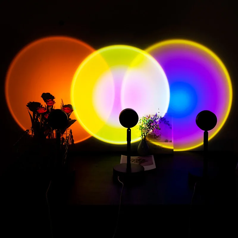 Sunset Rainbow Projector Night Lights Usb Bedside Table Lamp Valentines Day Gift Lamps Bedroom Bar Coffee LED Atmosphere Light
Sunset Rainbow Projector Night Lights Usb Bedside Table Lamp Valentines Day Gift Lamps Bedroom Bar Coffee LED Atmosphere Light