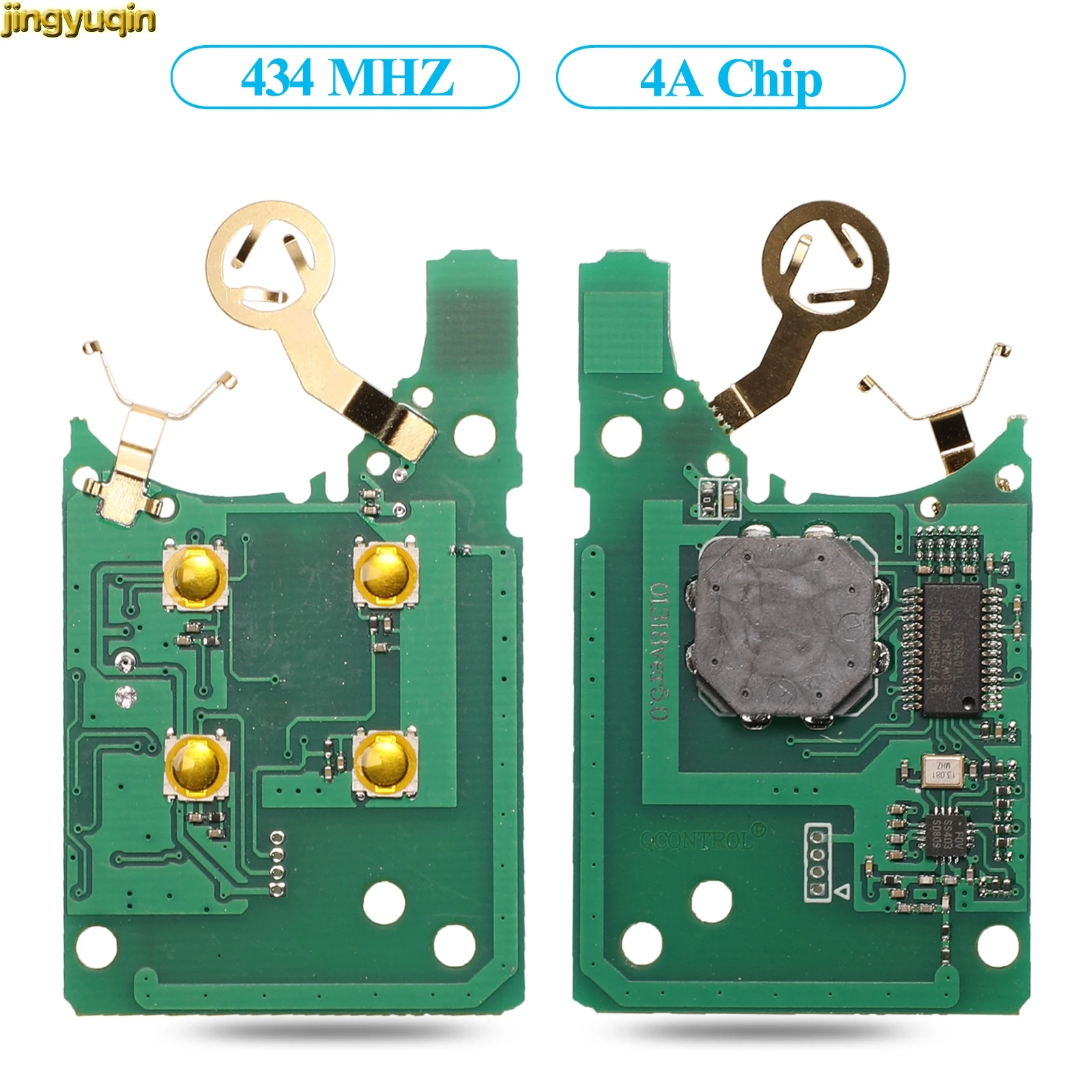 

Jingyuqin дистанционный Автомобильный ключ сигнализации 434 МГц Hitag AES 4A чип для Renault Megane 4 ключа Go / Entry 4 кнопки интеллектуального управления