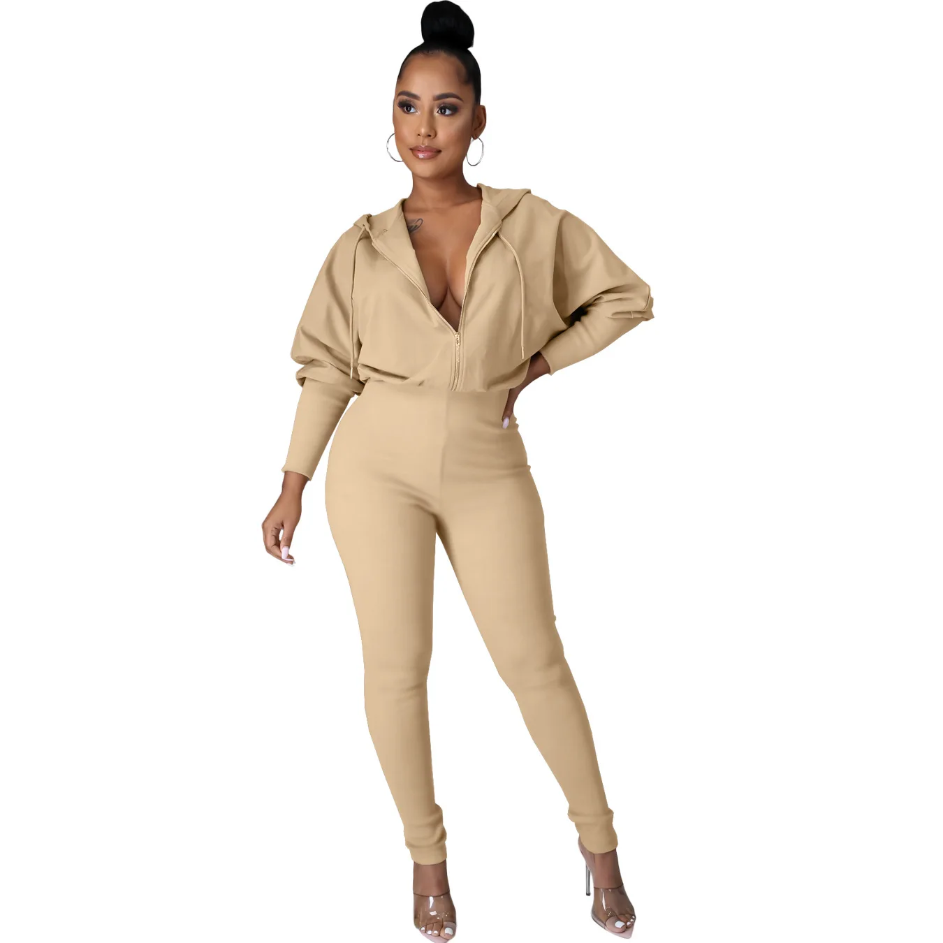 Adogirl Women Casual Autumn Long Sleeve Front Zipper Jumpsuit Fitness Playsuit Sportswear Sexy Bodycon Workout Stretchy Outfits
Adogirl Women Casual Autumn Long Sleeve Front Zipper Jumpsuit Fitness Playsuit Sportswear Sexy Bodycon Workout Stretchy Outfits