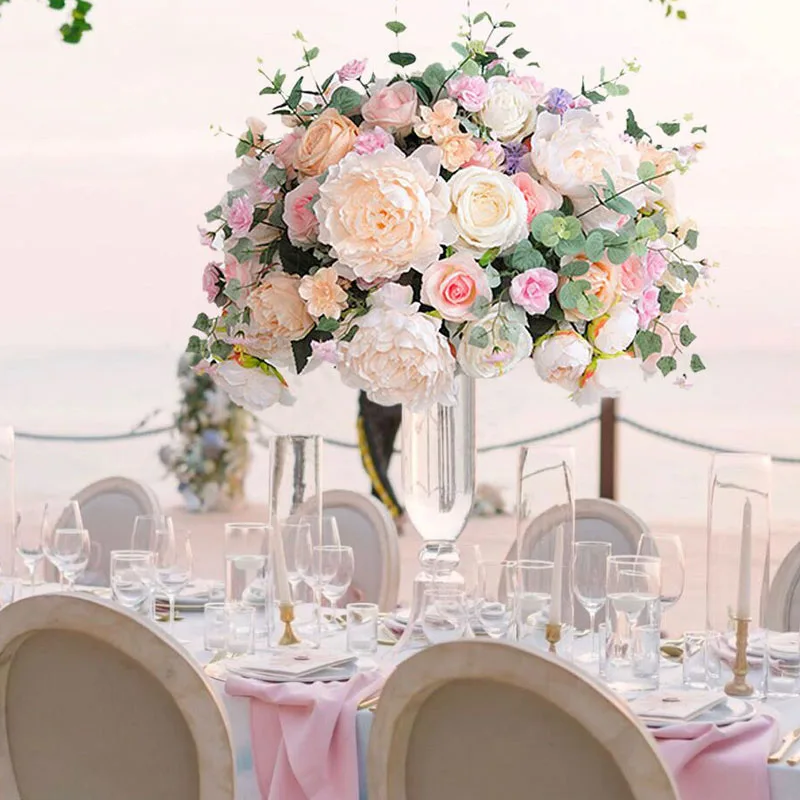 Artificial table centerpiece flower ball silk Roman flower pot wedding store decor stage road lead photography props 50/60/70cm
Artificial table centerpiece flower ball silk Roman flower pot wedding store decor stage road lead photography props 50/60/70cm