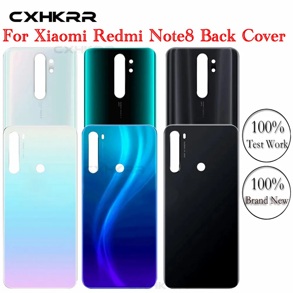 Оригинальная крышка батарейного отсека для Xiaomi Redmi Note 8 Задняя стеклянная панель
