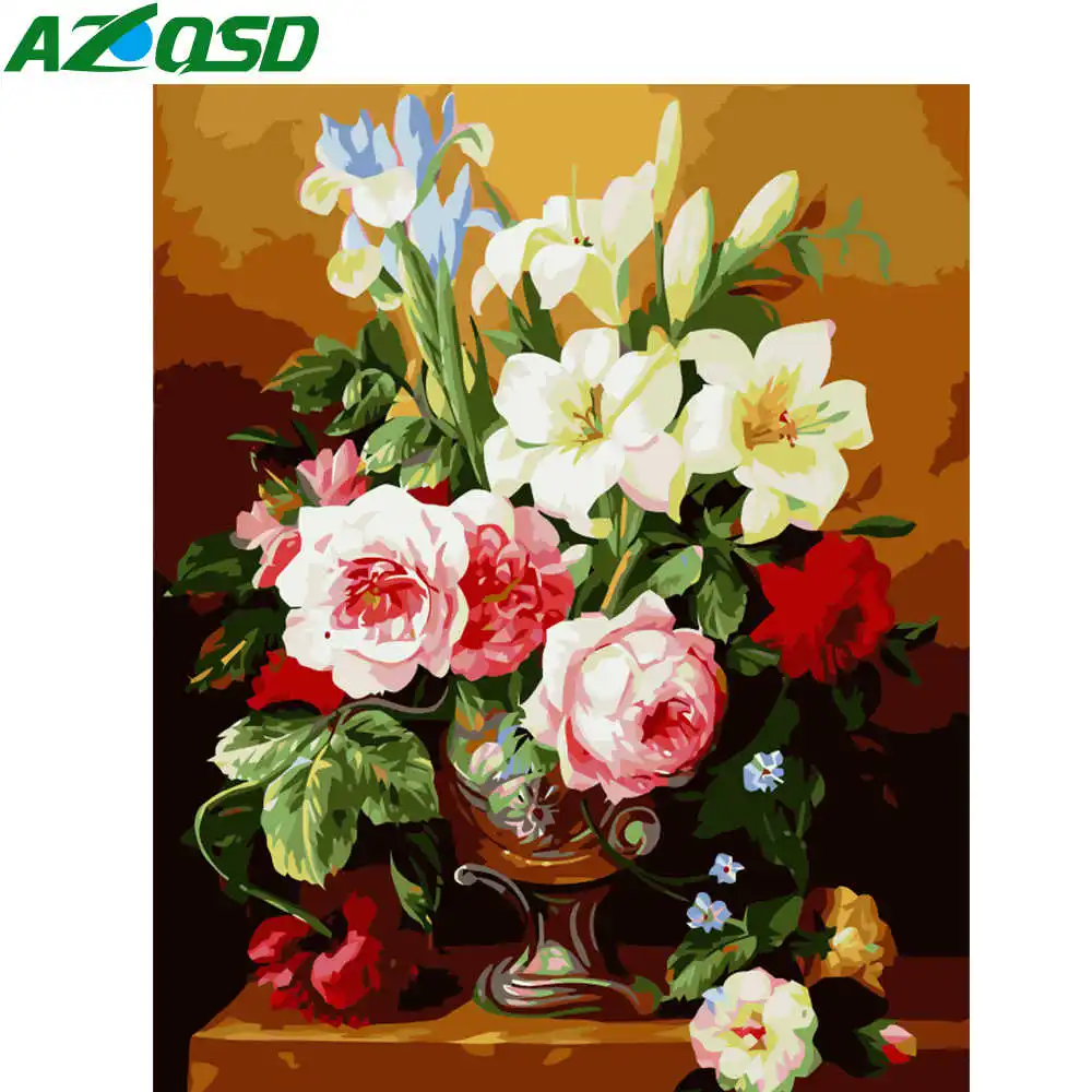 AZQSD Paint By Number Flower Pictures Oil Painting By Numbers Kits Drawing Canvas HandPainted Home Decor Art Gift
AZQSD Paint By Number Flower Pictures Oil Painting By Numbers Kits Drawing Canvas HandPainted Home Decor Art Gift