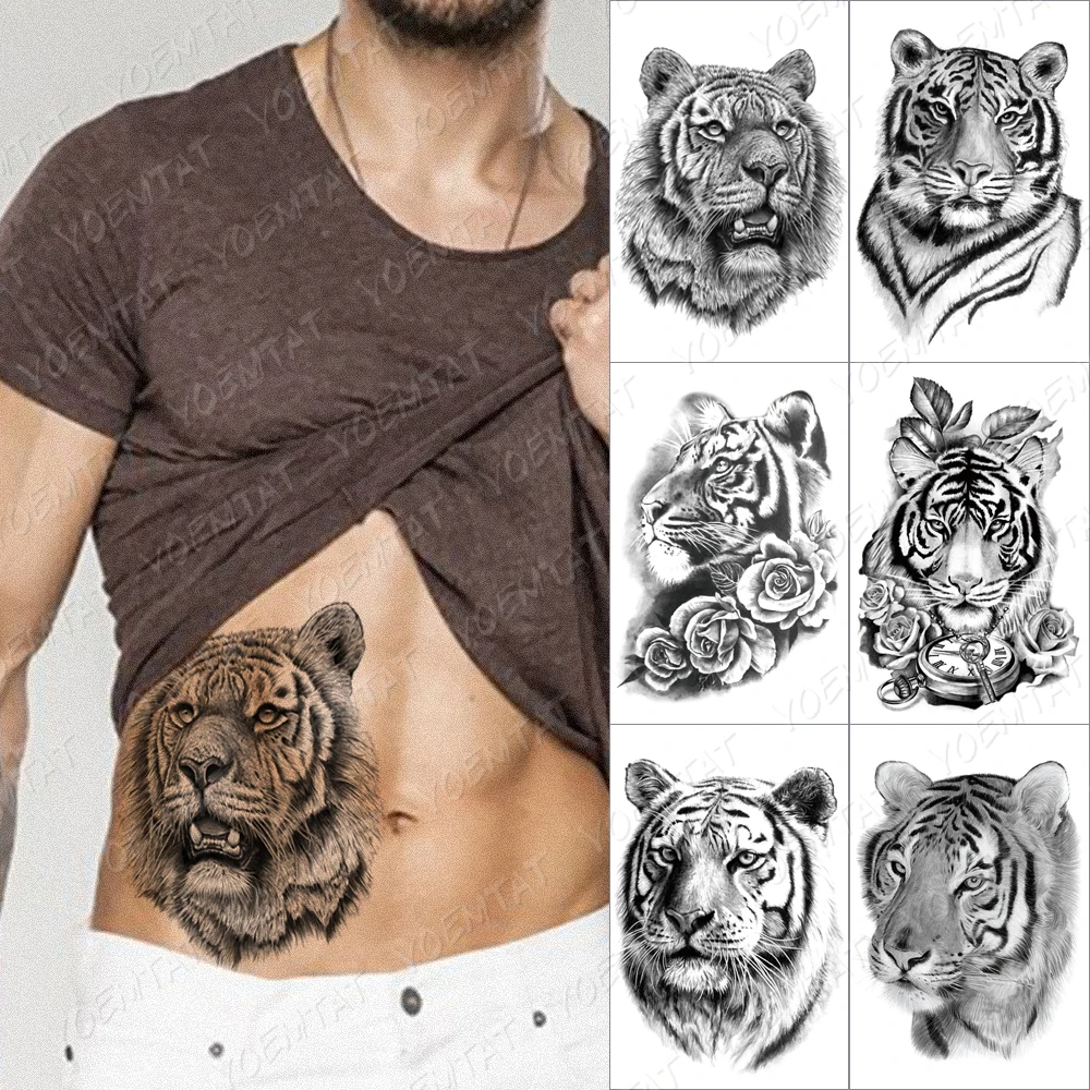 Sketch Realistic Tiger Temporary Tattoo Sticker For Men Women Adult Wolf Lion Waterproof Fake Henna Wild Animal Body Art Tatoo
Sketch Realistic Tiger Temporary Tattoo Sticker For Men Women Adult Wolf Lion Waterproof Fake Henna Wild Animal Body Art Tatoo