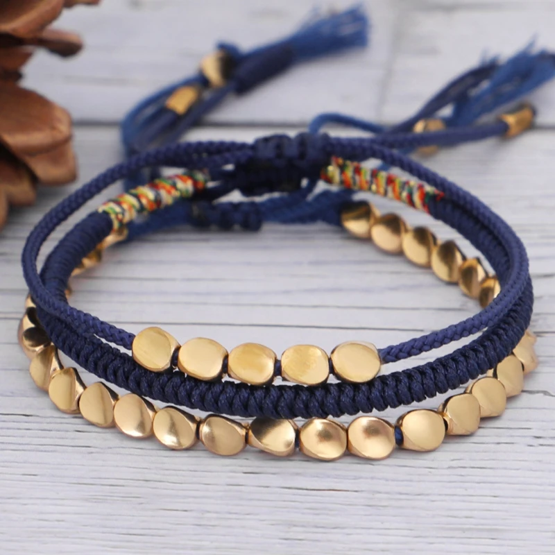 3PCS/Set String Bracelet Handmade Wrap Braided Wrist Cord Navy Blue Copper Bead Multi Layer Wrap Rope Womens Jewellery
3PCS/Set String Bracelet Handmade Wrap Braided Wrist Cord Navy Blue Copper Bead Multi Layer Wrap Rope Womens Jewellery