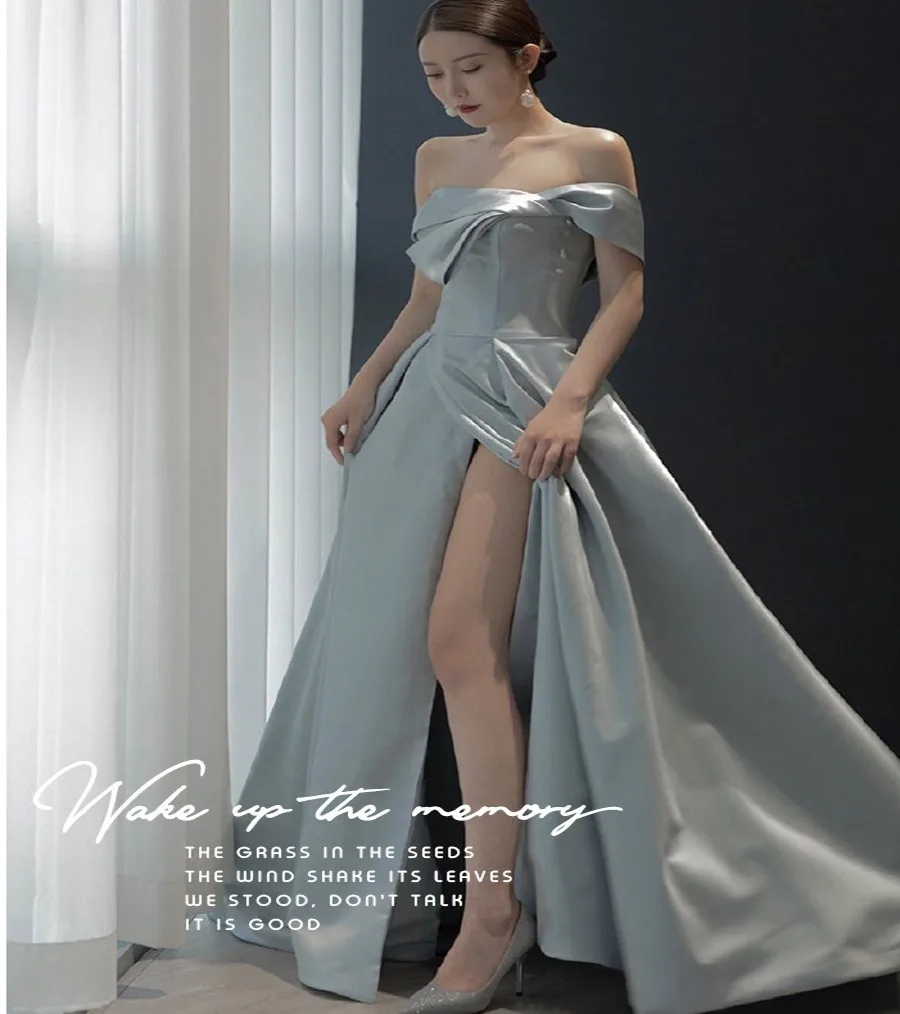 Elegant French Satin Evening Party Dresses 2021 Robe De Soirée One Shoulder Split Prom Gown Long Formal Abiye Vestidos De Fiesta
Elegant French Satin Evening Party Dresses 2021 Robe De Soirée One Shoulder Split Prom Gown Long Formal Abiye Vestidos De Fiesta