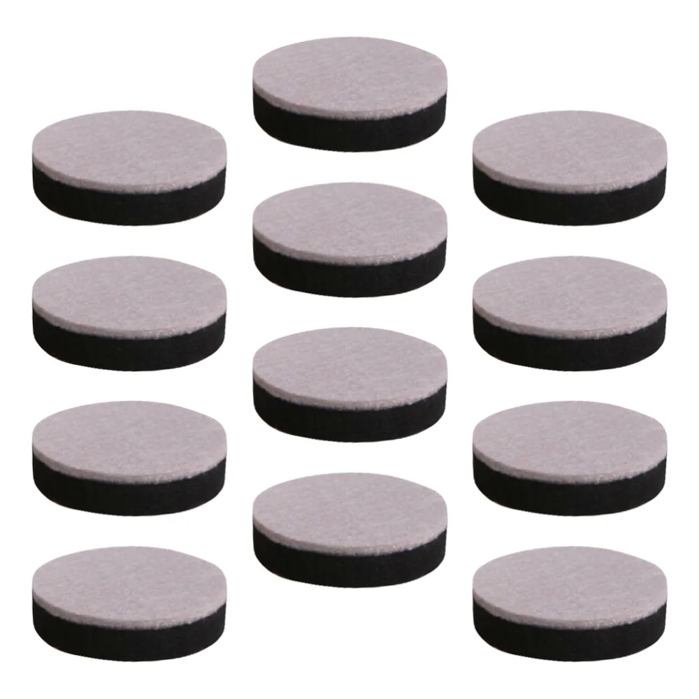 1 Set 12Pcs Furniture Felt Pads Practical Table Floor Protectors (Black)