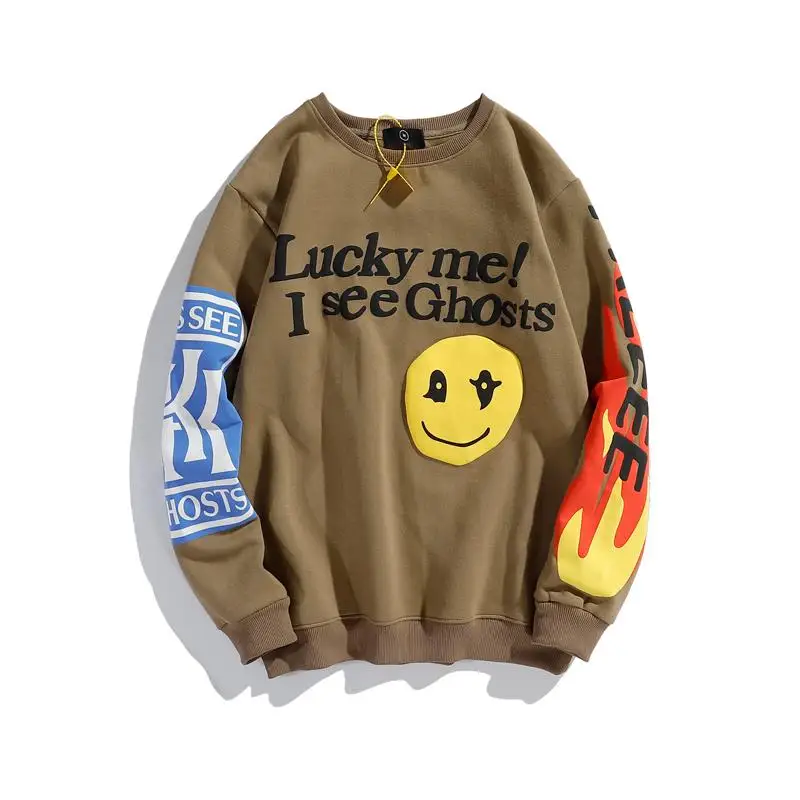 FAKUNTN Flame Print KANYE Smiley Round Neck Sweatshirt Men and Women Plus Velvet Streetwear Stranger Things Hoodie Pullover
FAKUNTN Flame Print KANYE Smiley Round Neck Sweatshirt Men and Women Plus Velvet Streetwear Stranger Things Hoodie Pullover
