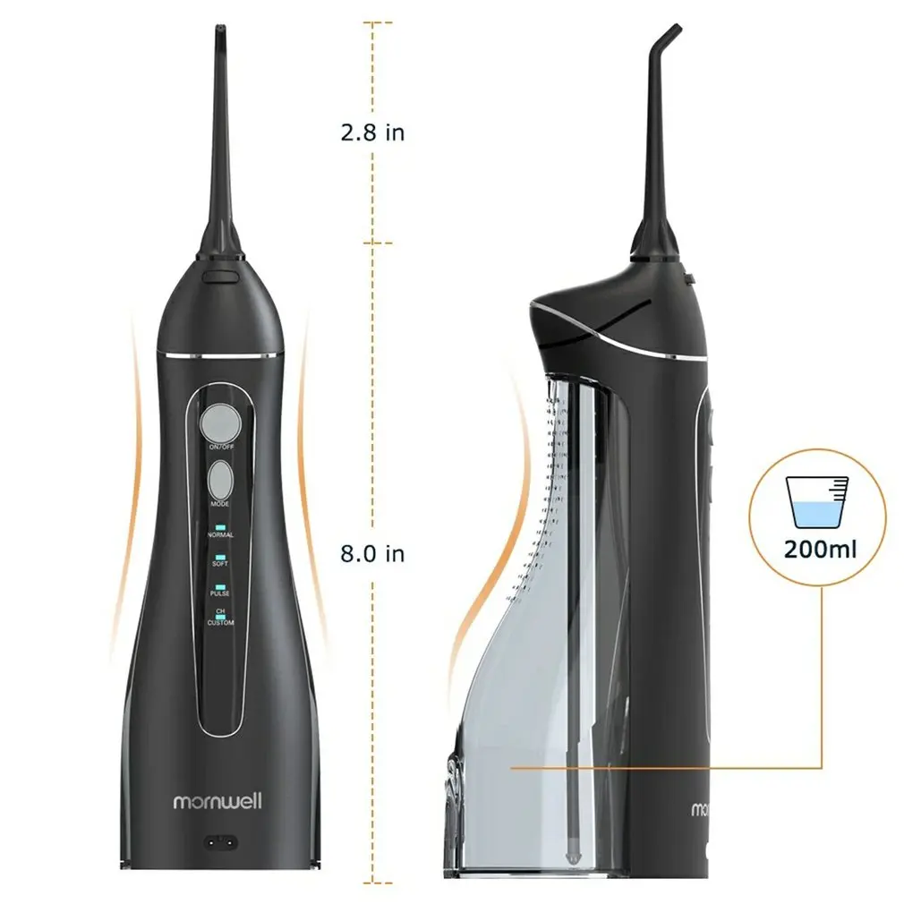 Portable Oral Irrigator Water Flosser USB Rechargeable 5 Nozzles Water Jet 200ml Water Tank Waterproof Oral Irrigator
Portable Oral Irrigator Water Flosser USB Rechargeable 5 Nozzles Water Jet 200ml Water Tank Waterproof Oral Irrigator