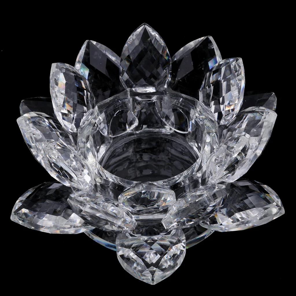 Buddhist Crystal Crafts Lotus Flower Shaped Tea Light Candle Holder Candlestick for Wedding Party Favor Home Tabletop Decor
Buddhist Crystal Crafts Lotus Flower Shaped Tea Light Candle Holder Candlestick for Wedding Party Favor Home Tabletop Decor