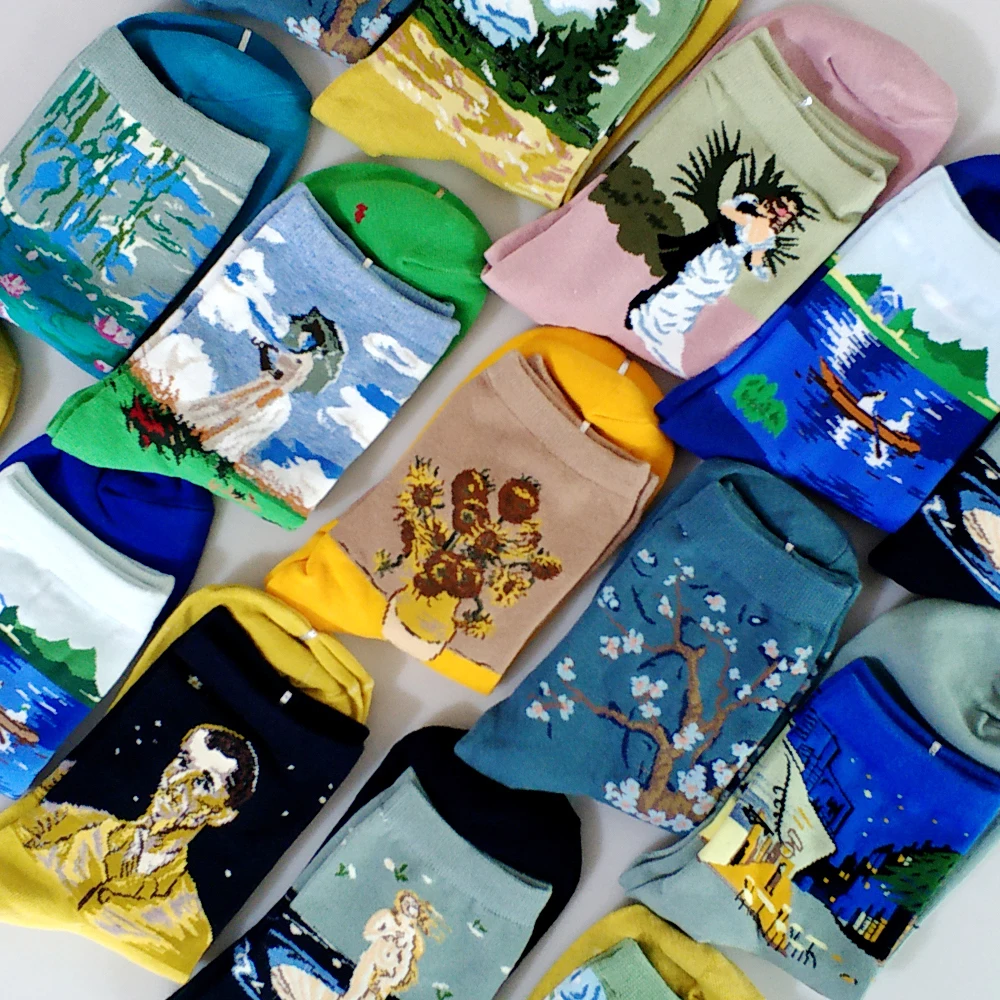 Funny Streetwear Art Cartoon Kawaii Short Socks Van Gogh Renaissance Oil Paint Cotton Socks Abstract Happy Women Warm Cute Socks 
Funny Streetwear Art Cartoon Kawaii Short Socks Van Gogh Renaissance Oil Paint Cotton Socks Abstract Happy Women Warm Cute Socks