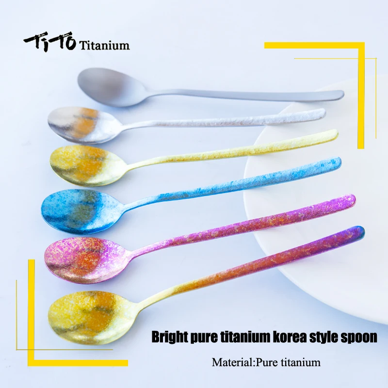 TiTo Titanium Spoon Tableware Portable Camping Cutlery Convenient Titanium Spork Environmental Portable Korean Style
TiTo Titanium Spoon Tableware Portable Camping Cutlery Convenient Titanium Spork Environmental Portable Korean Style
