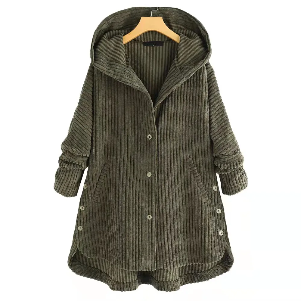Retro Corduroy Jackets Autumn Coats Women Spring Hoodies Long Sleeve Outwear Solid Chaqueta Casual Hooded
Retro Corduroy Jackets Autumn Coats Women Spring Hoodies Long Sleeve Outwear Solid Chaqueta Casual Hooded