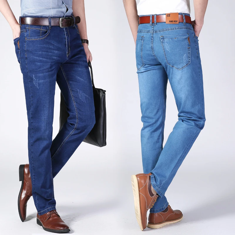 New Fashion Men's Classic straight Jeans Business Casual Stretch Slim Thin Comfortable Breathable Denim Trousers Hot Clothing
New Fashion Men's Classic straight Jeans Business Casual Stretch Slim Thin Comfortable Breathable Denim Trousers Hot Clothing