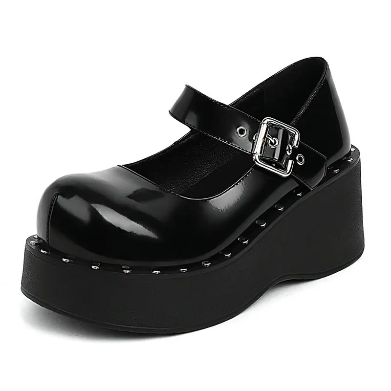 Spring Autumn Chunky Heel Vintage Lolita Shoes Women Platform Shoes Mary Jane Buckle Strap School Shoes For Girls Black
Spring Autumn Chunky Heel Vintage Lolita Shoes Women Platform Shoes Mary Jane Buckle Strap School Shoes For Girls Black