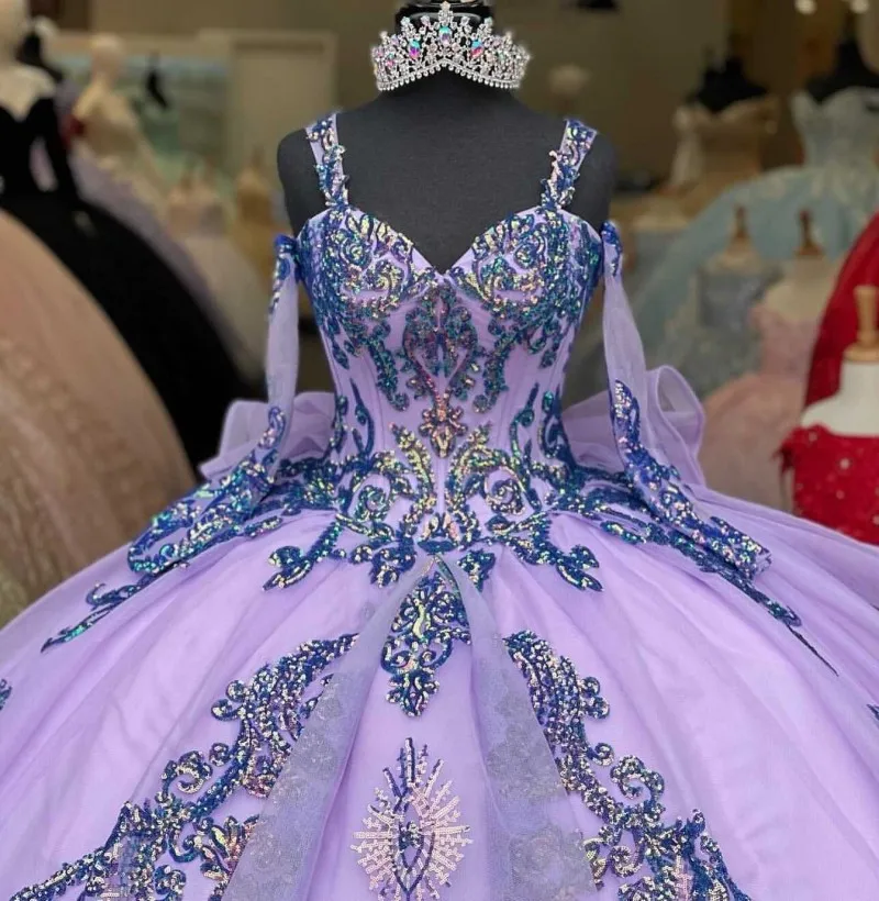 Gorgeous Lavender Quinceanera Dresses Sequined Appliqued Vestidos De 15 Anos Sweet 16 Ball Gown Prom Dress
Gorgeous Lavender Quinceanera Dresses Sequined Appliqued Vestidos De 15 Anos Sweet 16 Ball Gown Prom Dress