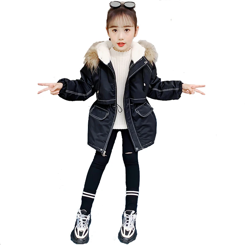 Girls Baby's Coat Jacket Outwear Black Hooded Thicken Winter Plus Velvet Warm Cotton Fleece High Quality Children's Clothing
Girls Baby's Coat Jacket Outwear Black Hooded Thicken Winter Plus Velvet Warm Cotton Fleece High Quality Children's Clothing