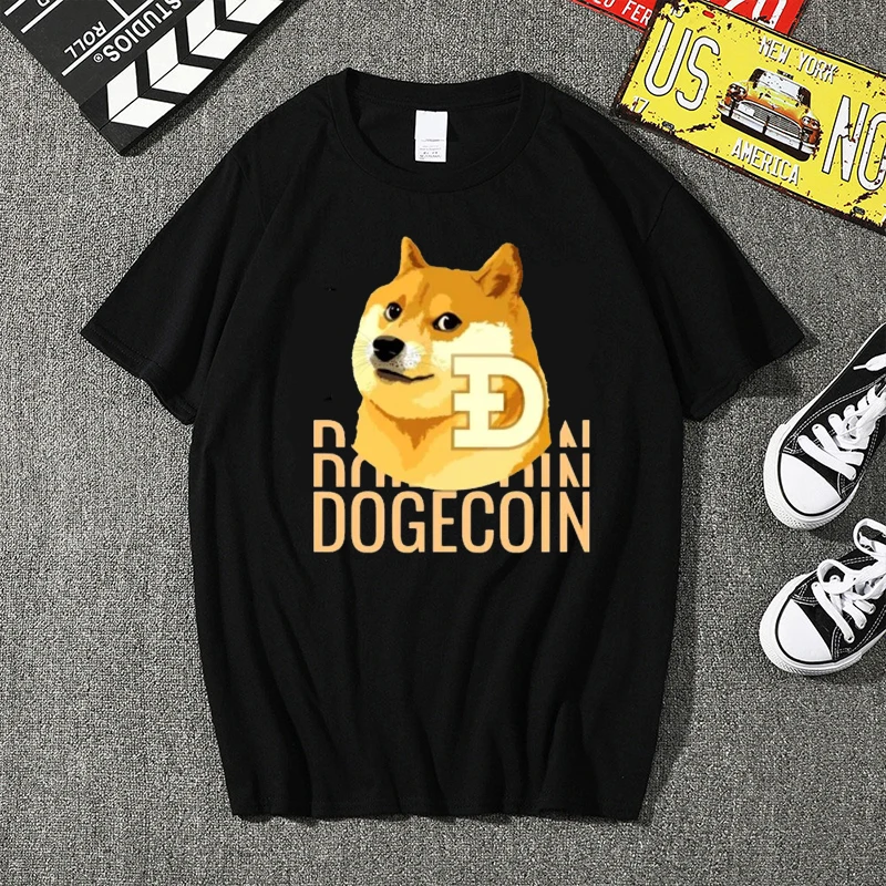 Digital printing dogecoin logo face T-shirt, men's fashion and personality, Harajuku cotton loose casual round neck T-shirt
Digital printing dogecoin logo face T-shirt, men's fashion and personality, Harajuku cotton loose casual round neck T-shirt