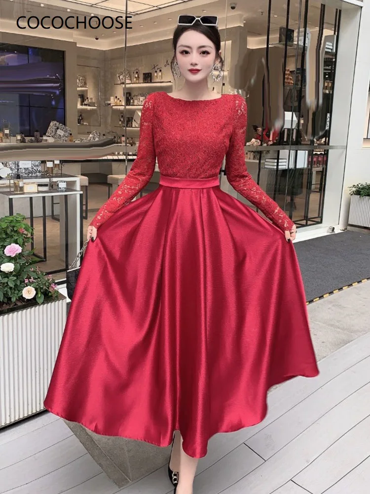 Luxury Celebrity Party Dress Spring 2022 Fashion Women Long Sleeve High Waist Red Glitter Lace Patchwork Long Dress Black
Luxury Celebrity Party Dress Spring 2022 Fashion Women Long Sleeve High Waist Red Glitter Lace Patchwork Long Dress Black
