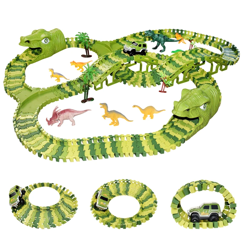 Dinosaur Railway Toy Car Kids Racing Track Toy Set Educational Bend Flexible Race Track Flash Light Car Toys For Children Boys
Dinosaur Railway Toy Car Kids Racing Track Toy Set Educational Bend Flexible Race Track Flash Light Car Toys For Children Boys