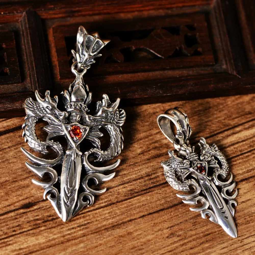 BOCAI New Solid 100% s925 sterling silver necklace Man pendant ethnic style double dragon plate cross pendant
BOCAI New Solid 100% s925 sterling silver necklace Man pendant ethnic style double dragon plate cross pendant