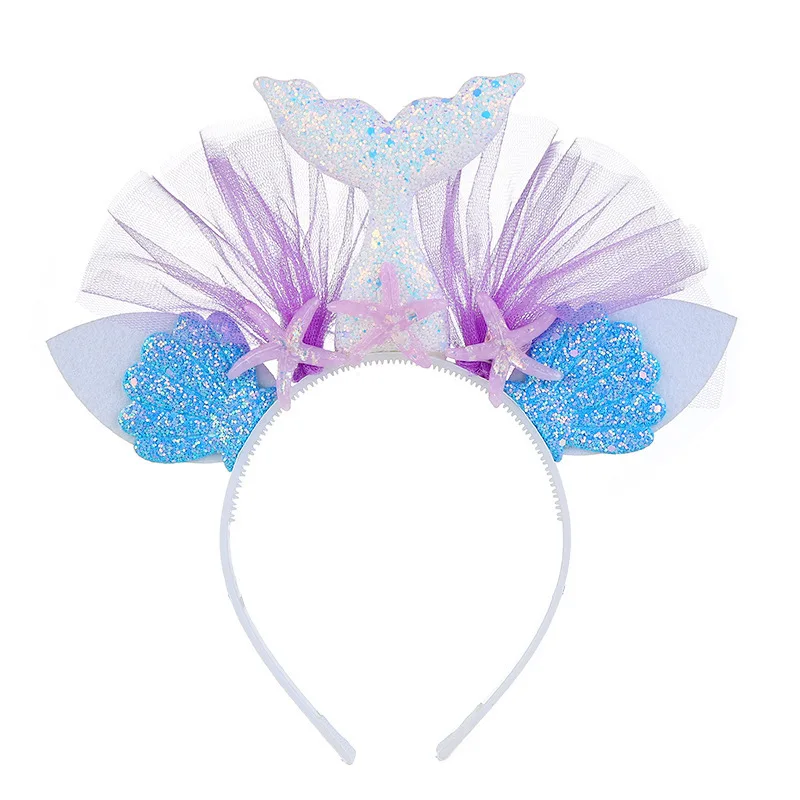 Fish Tail Party Crown Headband Gauze Tail Hat Photo Props for Girl 1st Birthday Party Marine Decoration Hair Accessories
Fish Tail Party Crown Headband Gauze Tail Hat Photo Props for Girl 1st Birthday Party Marine Decoration Hair Accessories