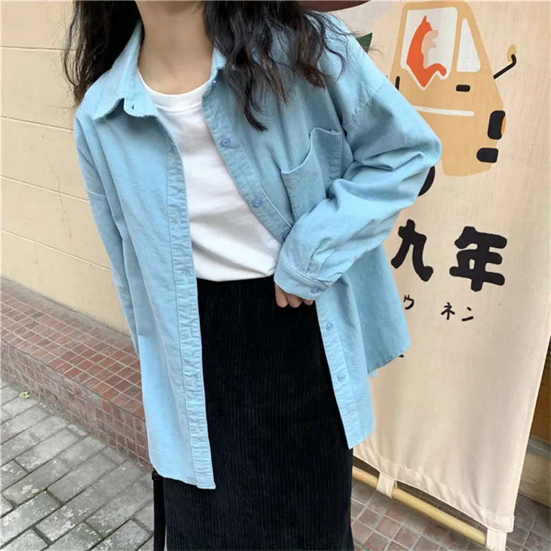 HziriP Brief 2021 Women Outwear Minimalist Spring Loose Solid Chic New Casual Office Lady Pockets All Match Stylish Shirts
HziriP Brief 2021 Women Outwear Minimalist Spring Loose Solid Chic New Casual Office Lady Pockets All Match Stylish Shirts