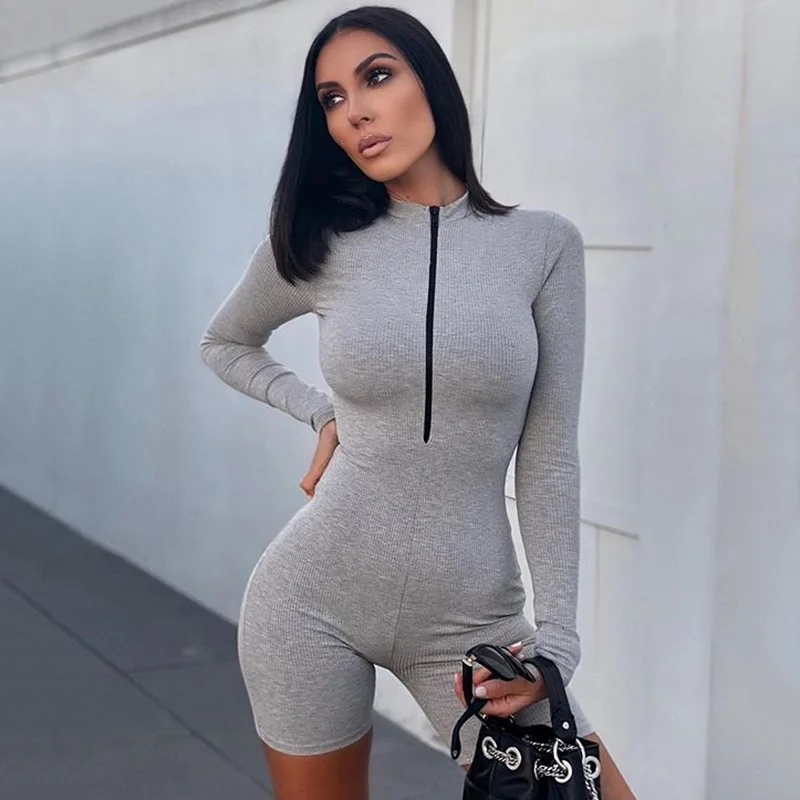 New Solid Color Cotton Women's Sexy Tight-Fitting Pit Strip Long-Sleeved Zipper Tight-fittingJumpsuit Dropshipping Sleeve Tops
New Solid Color Cotton Women's Sexy Tight-Fitting Pit Strip Long-Sleeved Zipper Tight-fittingJumpsuit Dropshipping Sleeve Tops