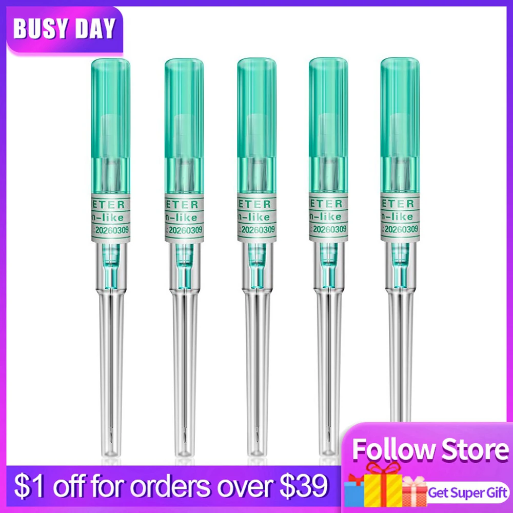 Disposable Body Piercing Needles 14G 16G 18G 20G 22G Ear Nose Sterile Surgical Steel Catheter Piercing Needles Piercing Tools
Disposable Body Piercing Needles 14G 16G 18G 20G 22G Ear Nose Sterile Surgical Steel Catheter Piercing Needles Piercing Tools