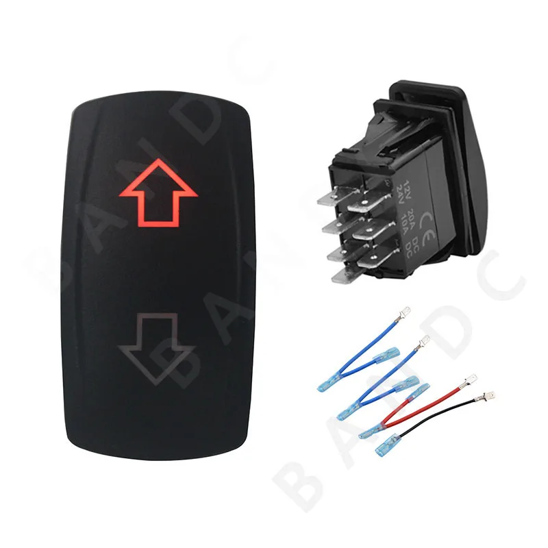 ARROWS Rocker Switch 7P (ON)-OFF(ON) DPDT Laser Etched Orange Illuminated Led for Car Boat Marine ARB RV Camper,Jumper Wire Set
ARROWS Rocker Switch 7P (ON)-OFF(ON) DPDT Laser Etched Orange Illuminated Led for Car Boat Marine ARB RV Camper,Jumper Wire Set