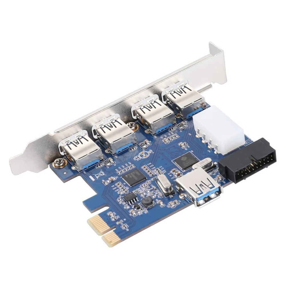 

Адаптер PCI-E X1 для USB 3,0, PCI Express USB3.0, совместим с 4-портовым адаптером USB2/USB1, скорость передачи 5 Гбит/с