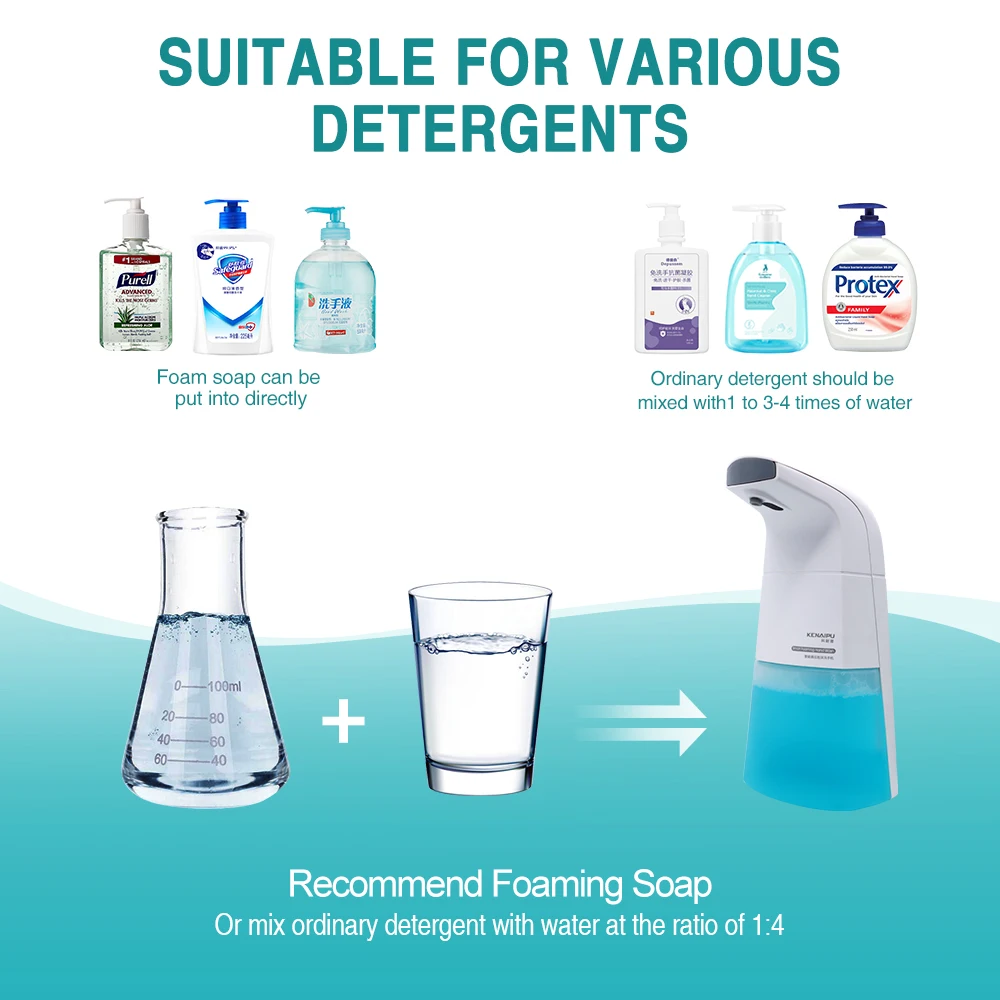 KENAIPU Automatic Foam Soap Dispenser Induction Liquid Hand Washing Machine intelligent foam Touchless Infrared Sensor
KENAIPU Automatic Foam Soap Dispenser Induction Liquid Hand Washing Machine intelligent foam Touchless Infrared Sensor