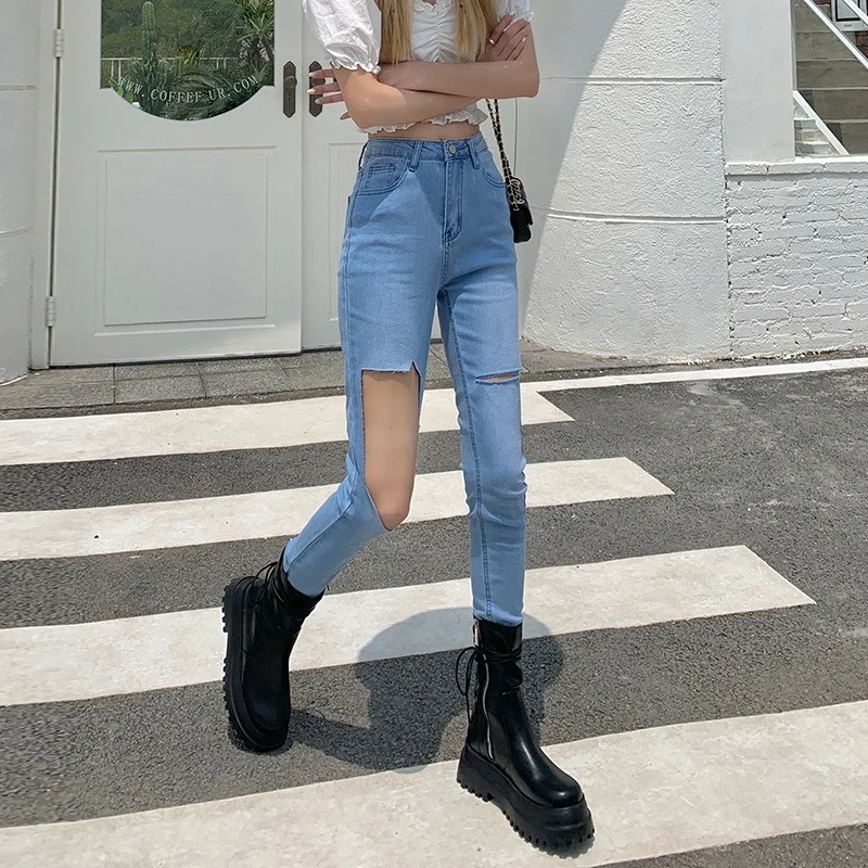 Donsignet 2021 Summer New Korean Version Women's Clothing High Waist Ripped Stretch Tight Jeans for Women Women Denim
Donsignet 2021 Summer New Korean Version Women's Clothing High Waist Ripped Stretch Tight Jeans for Women Women Denim