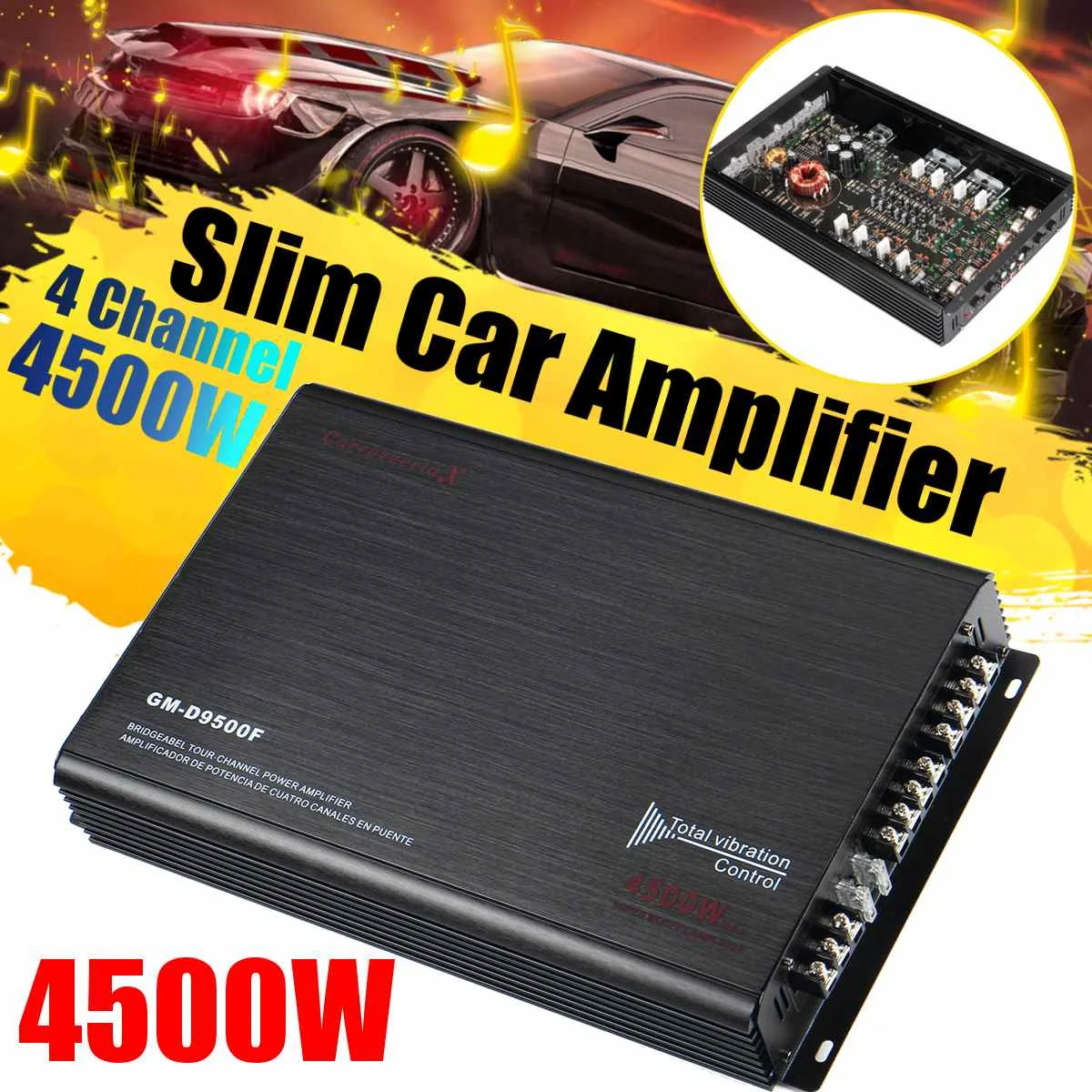 4500W 12V HIFI Car Amplifier 4 CH Audio 3D Stereo Surround subwoofer Class A/B Home Theater Amplifiers Mini Amplificador
4500W 12V HIFI Car Amplifier 4 CH Audio 3D Stereo Surround subwoofer Class A/B Home Theater Amplifiers Mini Amplificador