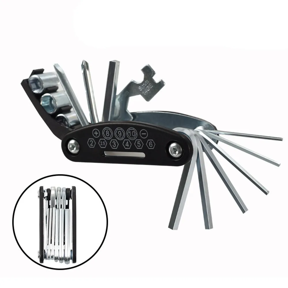 16 In 1 Multifunction MTB Bike Repair Tool Wrench Screwdriver Kit Carbon Steel Cycling Chain Hex Spoke Repair Tools Accessories
16 In 1 Multifunction MTB Bike Repair Tool Wrench Screwdriver Kit Carbon Steel Cycling Chain Hex Spoke Repair Tools Accessories