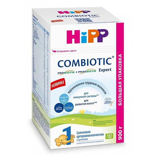 Сухая адаптированная начальная молочная смесь Hipp Combiotic Expert 1 900гр | Мать и ребенок