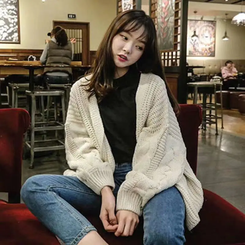Cardigans Women Open Stitch Loose Korean Style Solid Color All-match Elegant Students Autumn Womens Vintage Stylish Sweaters New
Cardigans Women Open Stitch Loose Korean Style Solid Color All-match Elegant Students Autumn Womens Vintage Stylish Sweaters New