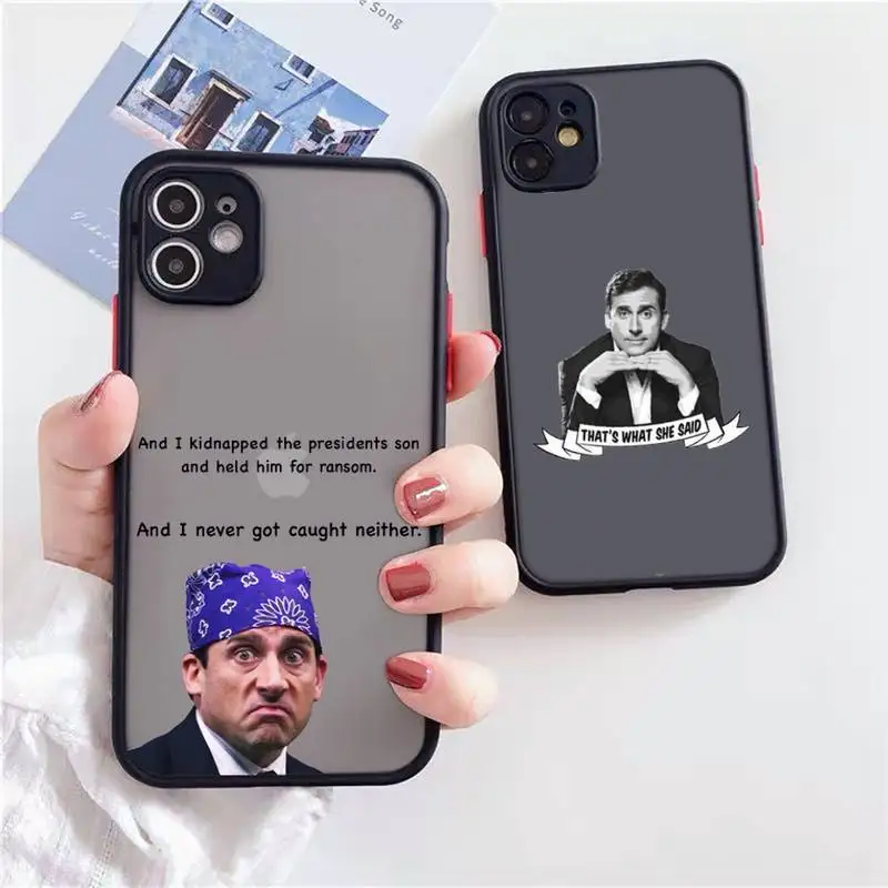 The Office TV show funny star America Phone Case For iPhone 13 12 11 Mini Pro XR XS Max 7 8 Plus X Matte transparent Back Cover
The Office TV show funny star America Phone Case For iPhone 13 12 11 Mini Pro XR XS Max 7 8 Plus X Matte transparent Back Cover