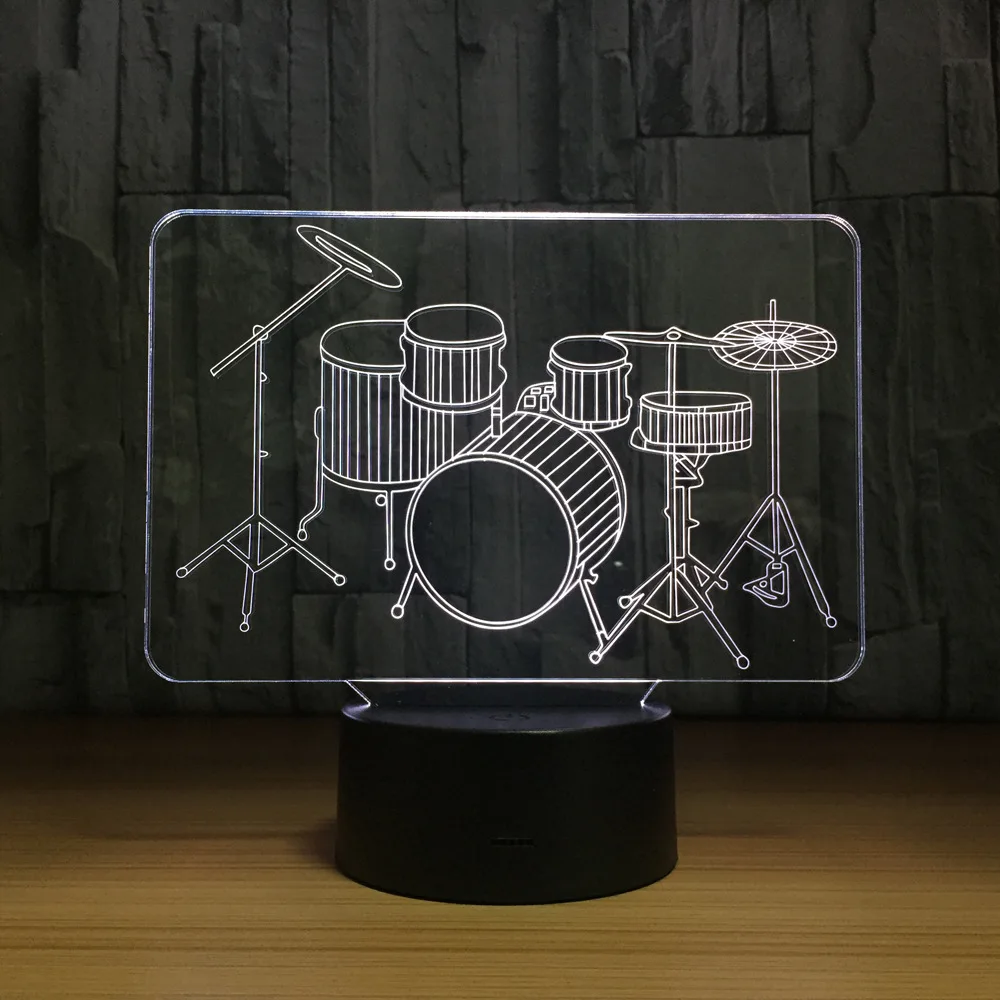 Musical Drum Set Modelling led 3D Night Lights 7 Colors Touch Remote Children Bedroom Table Lamp Home Decoration Dropshipping
Musical Drum Set Modelling led 3D Night Lights 7 Colors Touch Remote Children Bedroom Table Lamp Home Decoration Dropshipping