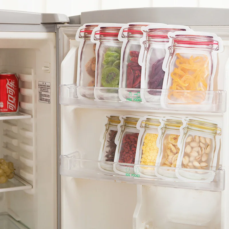 Reusable Mason Jar Bags Leakproof Mason Jar Zipper Bags Seal Food Sandwich Candy Cookies Storage Bag Ziplock Plastic Bags
Reusable Mason Jar Bags Leakproof Mason Jar Zipper Bags Seal Food Sandwich Candy Cookies Storage Bag Ziplock Plastic Bags
