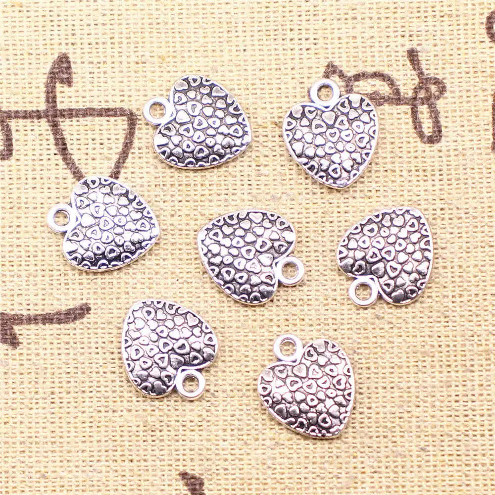 Keychain Accessori 13x15mm Heart Charms Antique Silver Color 10pcs
Keychain Accessori 13x15mm Heart Charms Antique Silver Color 10pcs