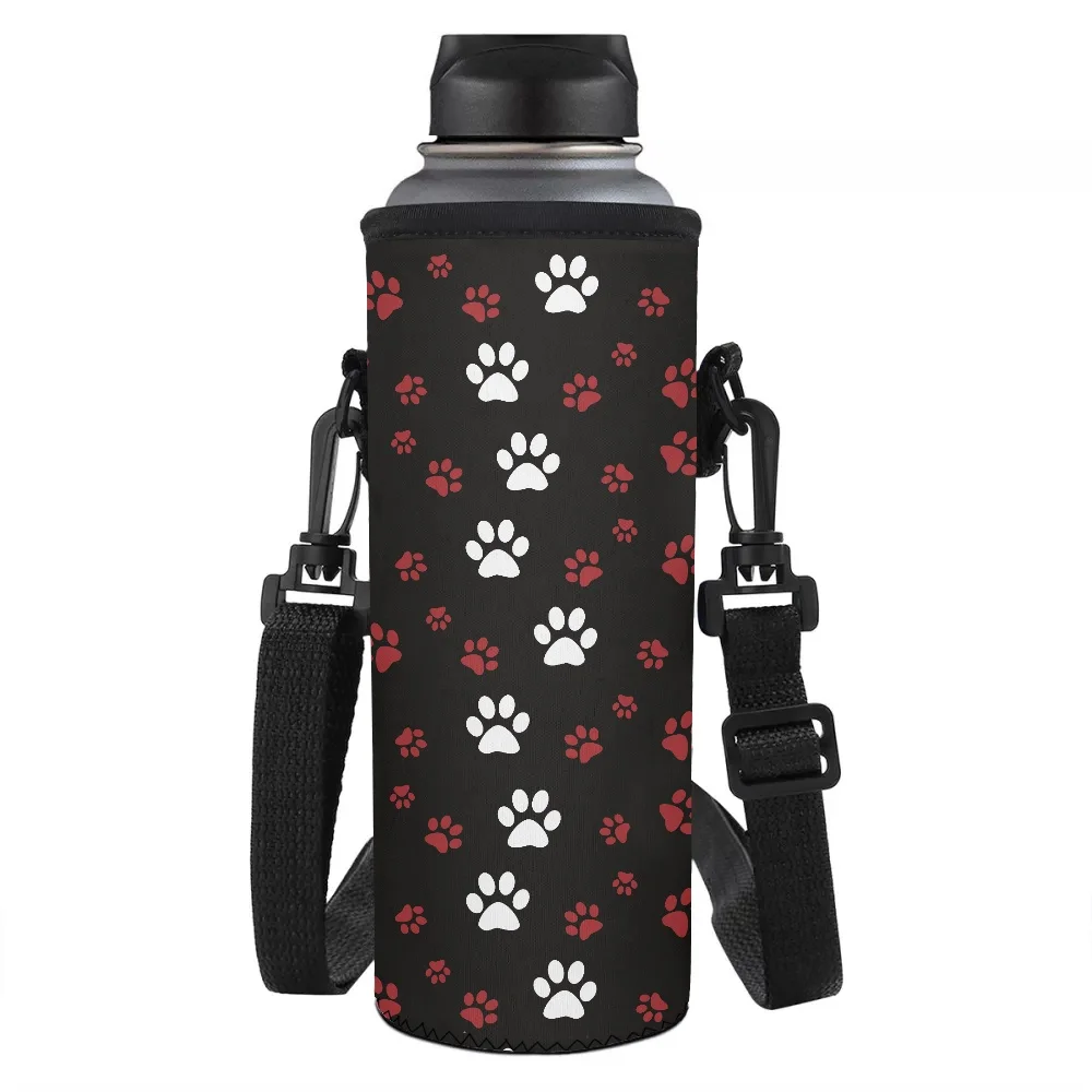 Water Bottle Cover Bag with Adjustable Shoulder Strap Dog Paws Printed Insulated Neoprene Water Bottle Holder 750-1000ML
Water Bottle Cover Bag with Adjustable Shoulder Strap Dog Paws Printed Insulated Neoprene Water Bottle Holder 750-1000ML