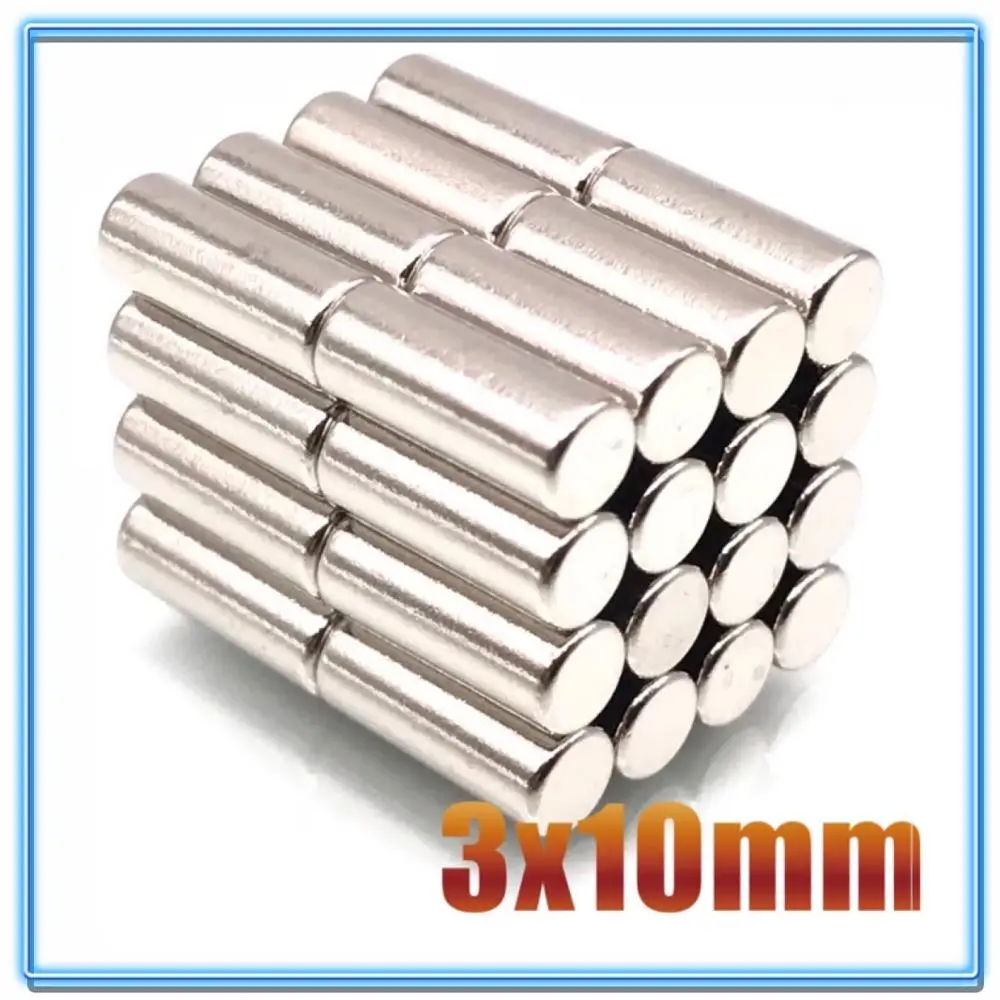 100Pcs Mini Small N35 Round Magnet 3x10 mm Neodymium Magnet Permanent NdFeB Super Strong Powerful Magnets
100Pcs Mini Small N35 Round Magnet 3x10 mm Neodymium Magnet Permanent NdFeB Super Strong Powerful Magnets