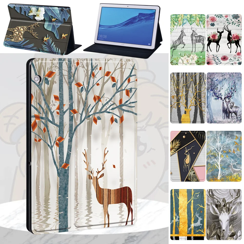 For Huawei MediaPad M5 Lite 8/M5 Lite 10.1" 10.8"/MediaPad T3 8.0" 9.6"/T5 10 Printed PU Leather Deer Stand Tablet Case Cover
For Huawei MediaPad M5 Lite 8/M5 Lite 10.1" 10.8"/MediaPad T3 8.0" 9.6"/T5 10 Printed PU Leather Deer Stand Tablet Case Cover