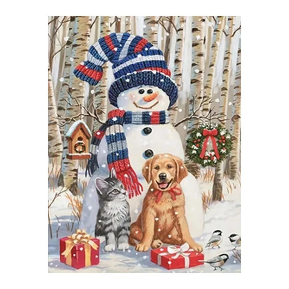 Forest Snowman Animal Diamond Painting Cartoon Round Full Drill Cat Dog DIY Mosaic Embroidery Cross Stitch Christmas Picture
Forest Snowman Animal Diamond Painting Cartoon Round Full Drill Cat Dog DIY Mosaic Embroidery Cross Stitch Christmas Picture