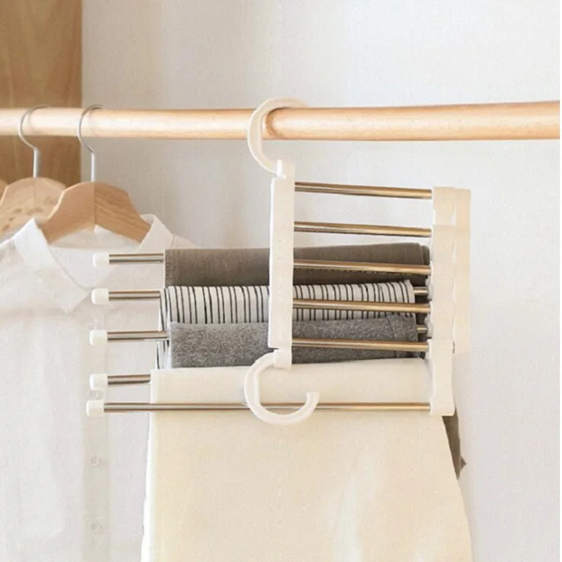 Multi-Functional 5 In 1Stainless Steel Pants Rack Retractable Hanger Scarf Shelf Trouser Storage Rack Shelf Closet Organizer
Multi-Functional 5 In 1Stainless Steel Pants Rack Retractable Hanger Scarf Shelf Trouser Storage Rack Shelf Closet Organizer