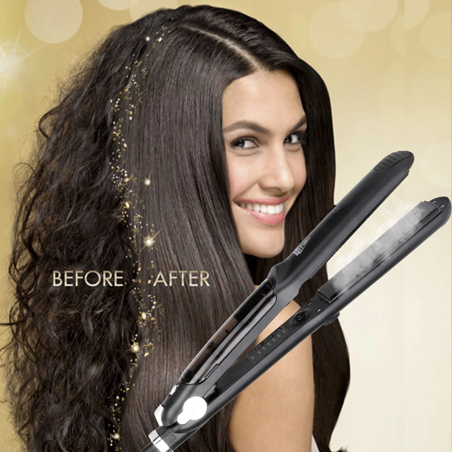 450F Ceramic Vapor Steam Hair Professional Straightener Hair Straightener Flat Iron Steampod Straightening Iron Curler Steamer
450F Ceramic Vapor Steam Hair Professional Straightener Hair Straightener Flat Iron Steampod Straightening Iron Curler Steamer