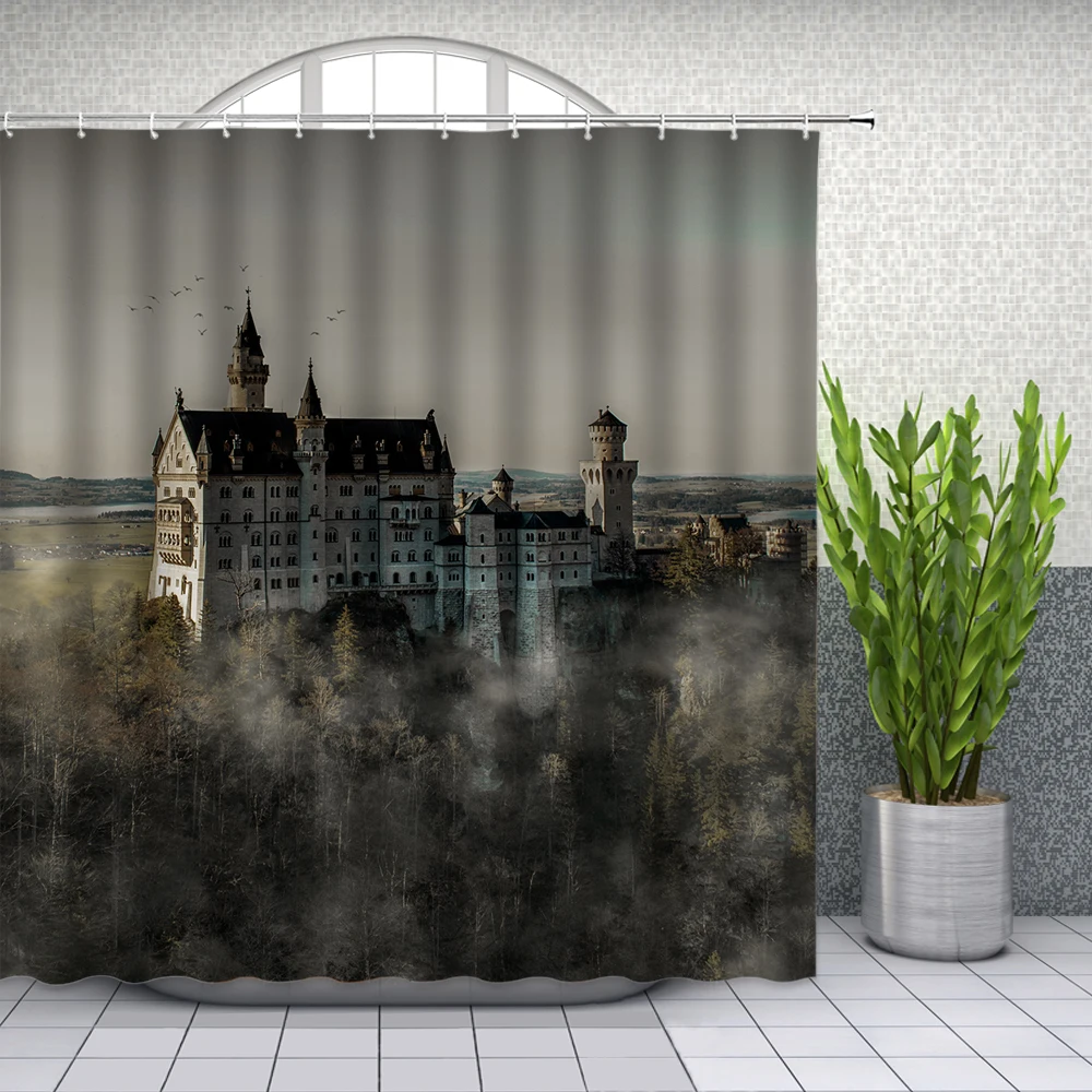 Landscape Shower Curtains Forest Ancient Castle Building Hazy Scenery Bathroom Decor Home Bath Polyester Fabric Curtain Set
Landscape Shower Curtains Forest Ancient Castle Building Hazy Scenery Bathroom Decor Home Bath Polyester Fabric Curtain Set