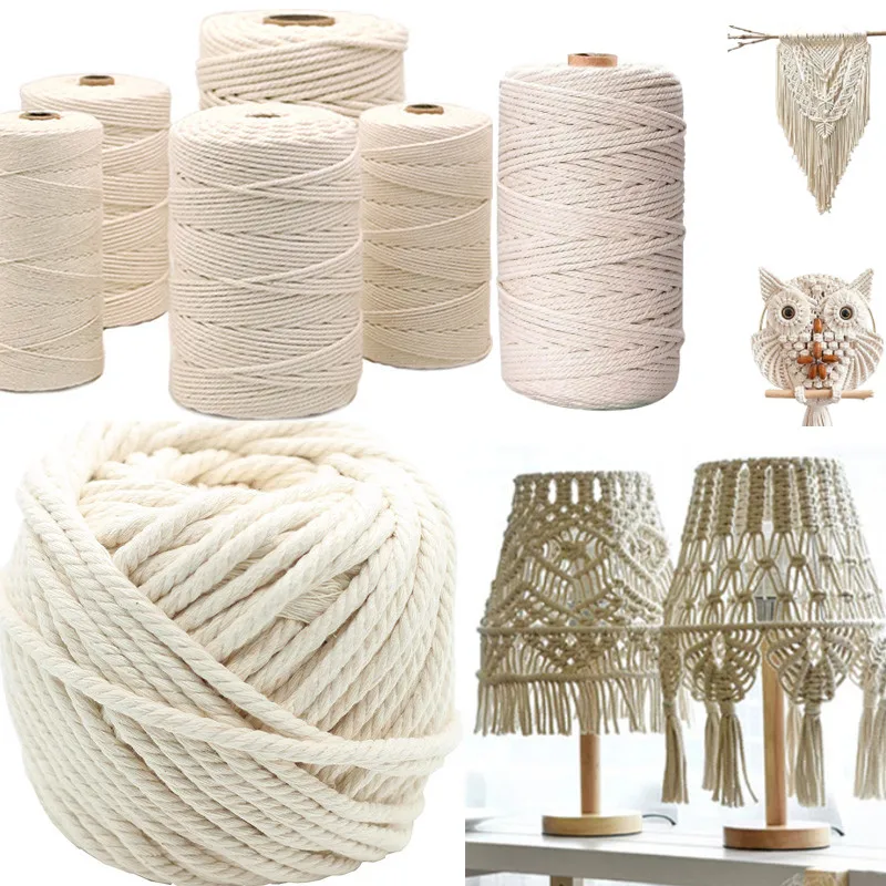 Lace Rope 1/2/3/4/5/6/8/10 mm Natural Cotton Twisted Hand Lace Rope Craft Weaving to Make Plant Hangers Wall Hanging Decoration
Lace Rope 1/2/3/4/5/6/8/10 mm Natural Cotton Twisted Hand Lace Rope Craft Weaving to Make Plant Hangers Wall Hanging Decoration